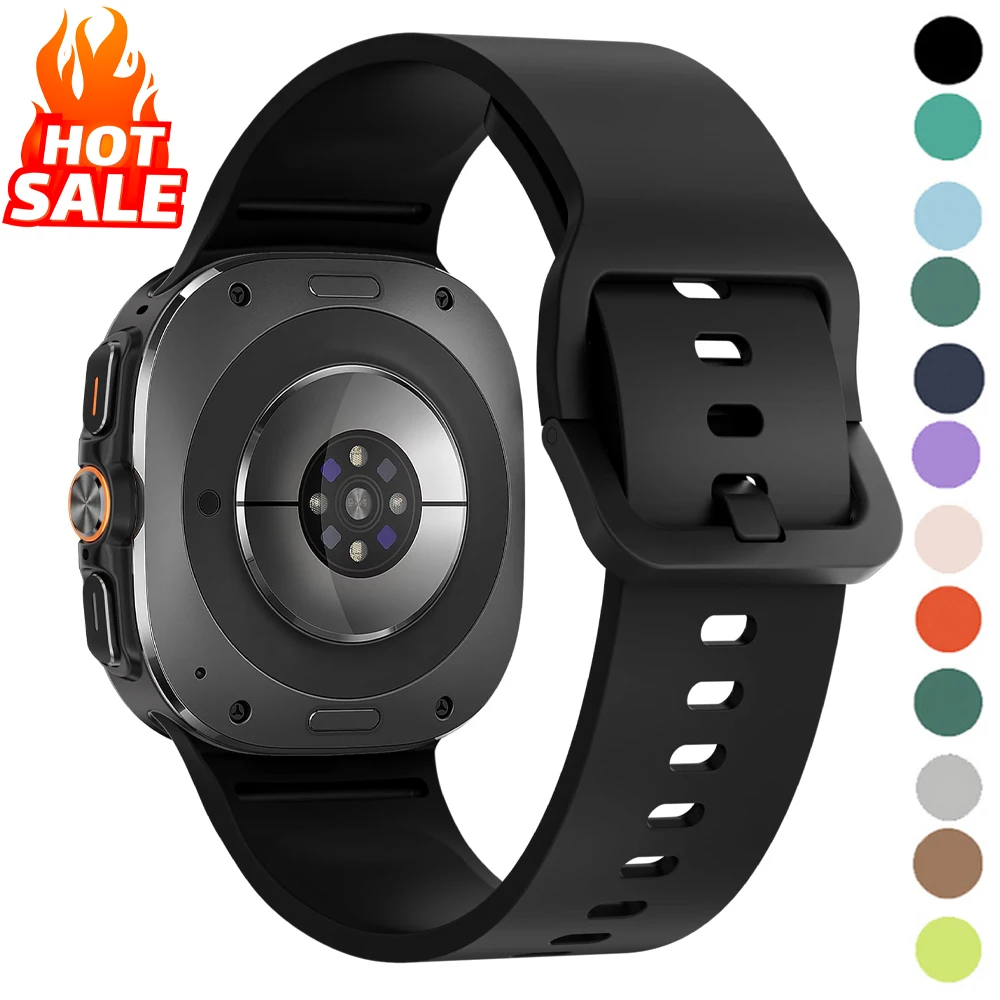 

Silicone Band For Samsung Galaxy Watch Ultra 47mm Accessories Sport Bracelet correa Galaxy Watch 7 Ultra 47 mm Original Strap