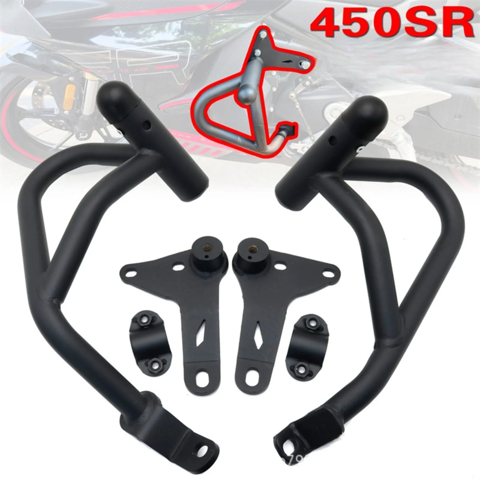 

Для CFMOTO 450SR 2021, аварийные дуги, клетка для трюков, шоссейные бамперы, защита двигателя, защита рамы