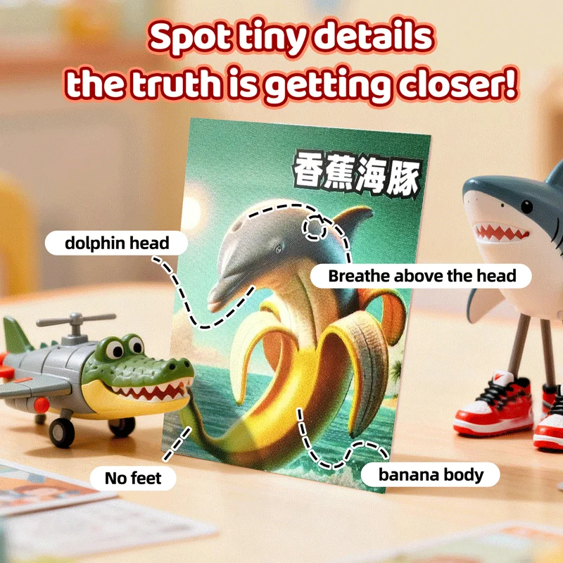 تخمين من أنا الإيطالية Brainrot لغز لعبة ببطاقات ورقية تونغ صحور Tralarero Tralala شخصين التفاعلية المحمولة لغز مجلس لعبة