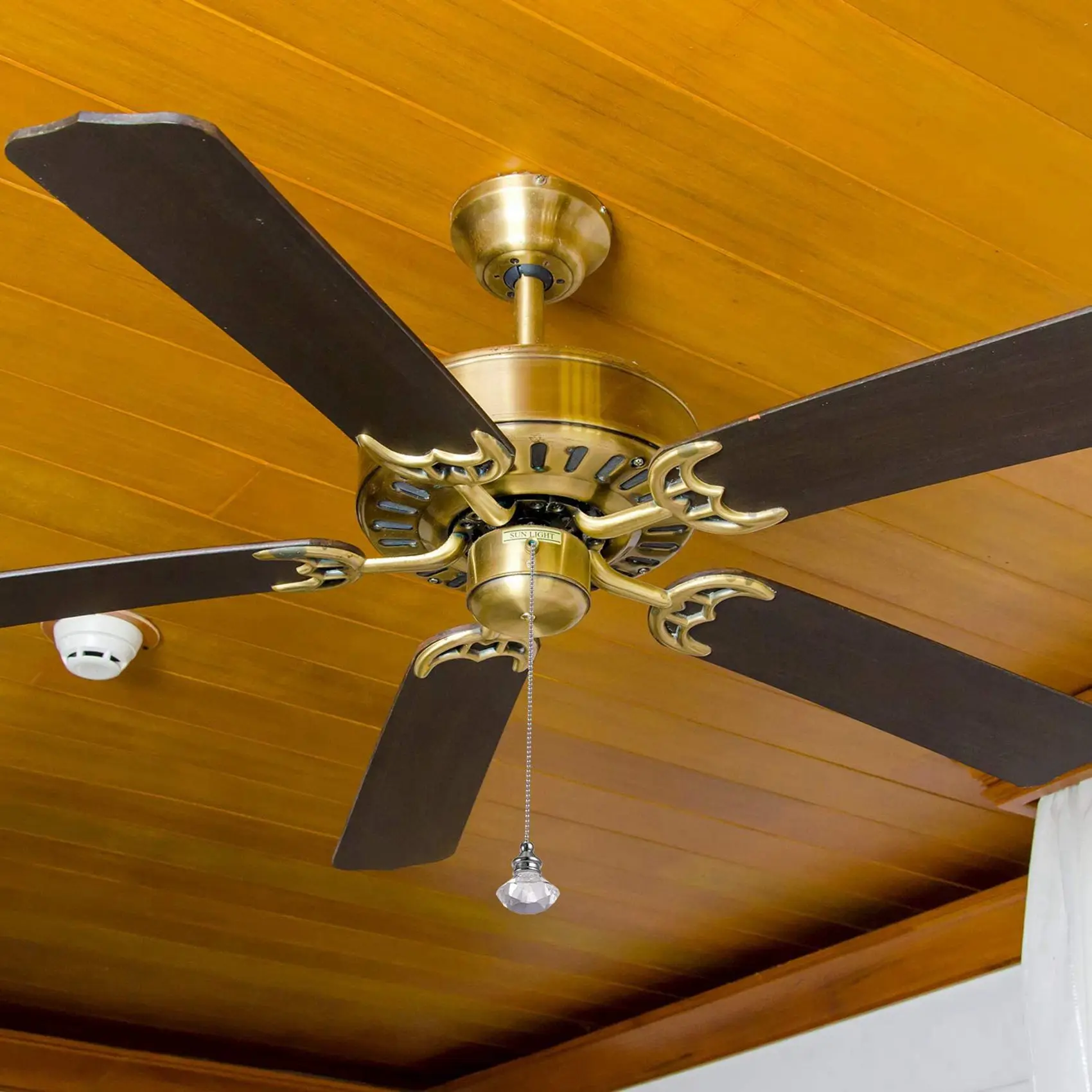 

ABWZ-4 Pcs Crystal Pull Chains Ceiling Fan Chain Extension Fan Pull Chain Pendant 50Cm Ceiling Fan Chain Extender Ornament