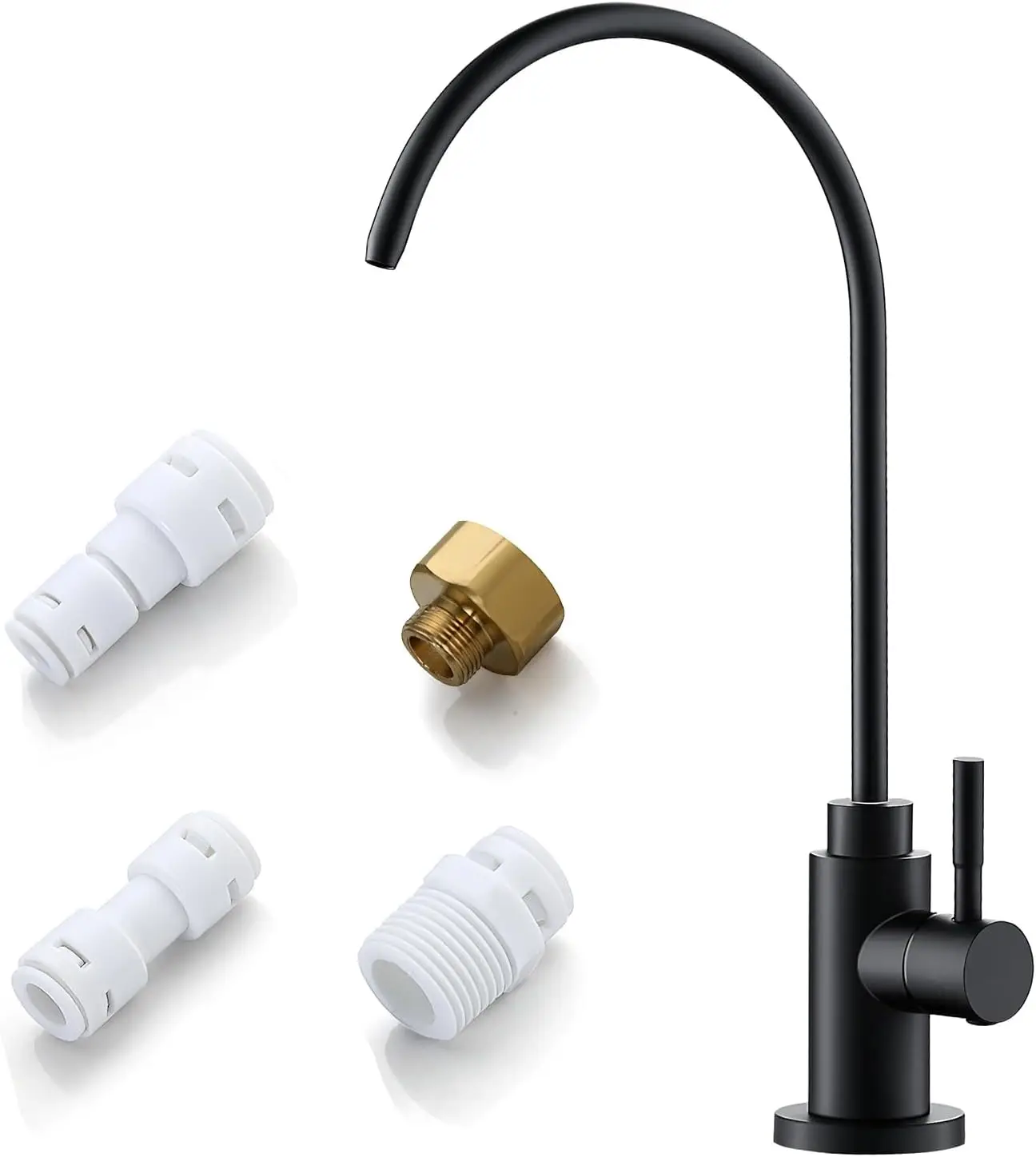 

Reverse Osmosis Faucet, Lead-Free Stainless Steel, Fits Most RO Systems, Non-Air Gap, for Kitchen, Bar, RV (DM001 MB)