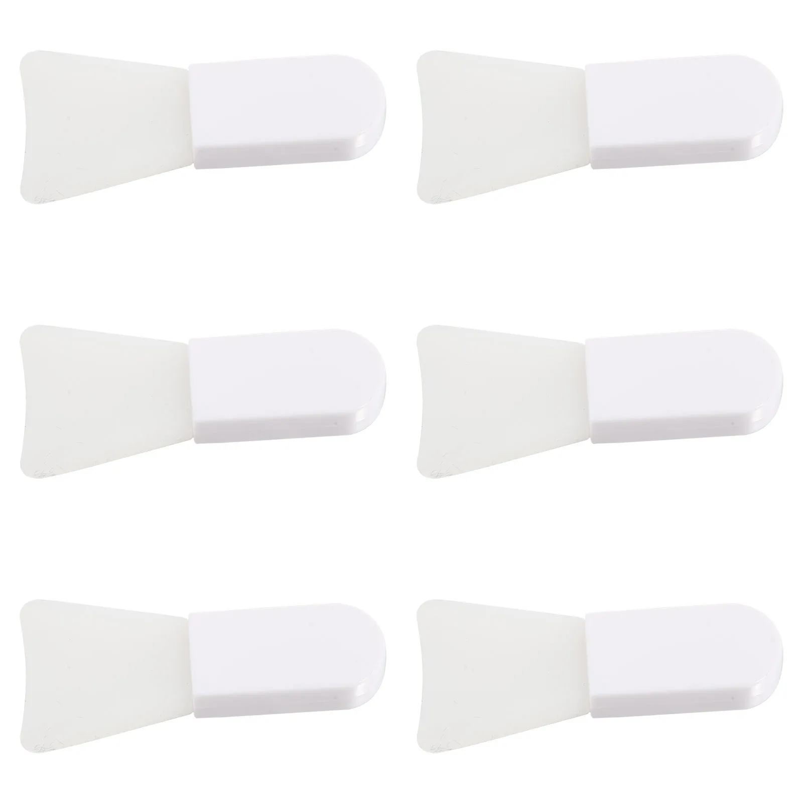 6Pcs Mini Facial Mask Brushes Short Handle Silicone Head Durable Makeup Stirring Tools for Face Care Mudpack Applications