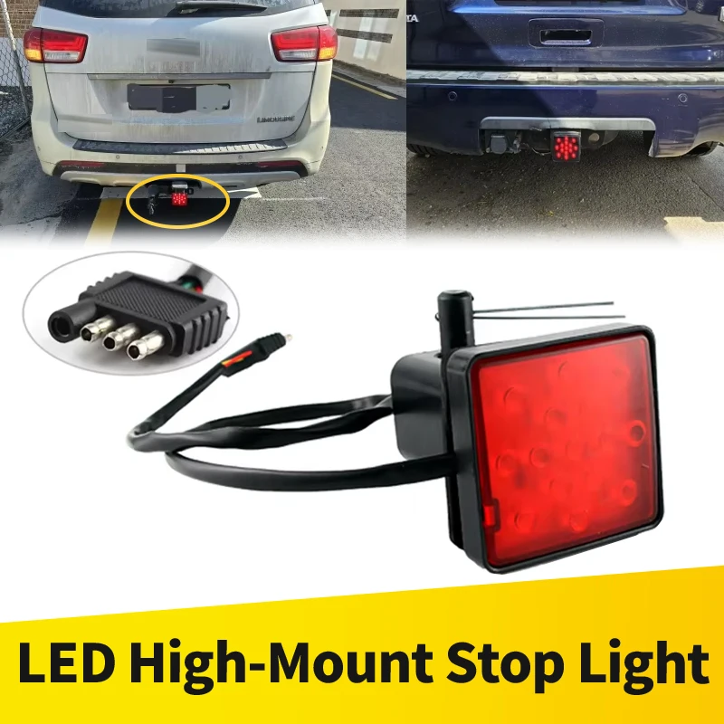 1PC Car Brake Tail Lamp 15LED Reverse Stop Signal Lamp 12V 4Pins For Truck SUV Trailer Pickup Vehicle Strobe Spoiler Light