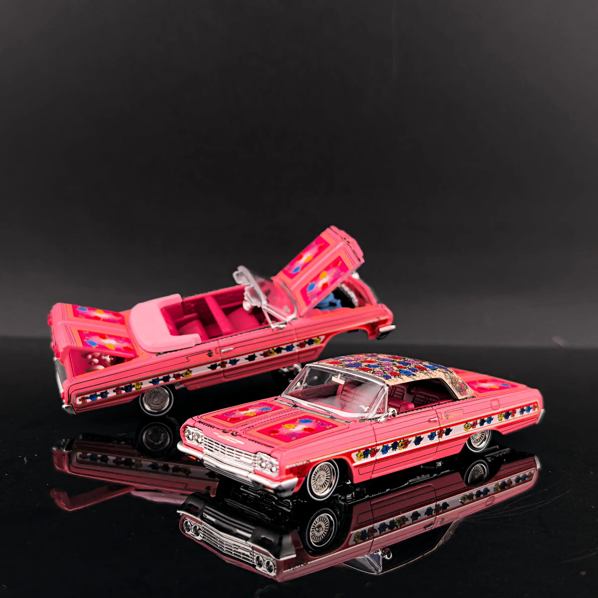Fine Works64 1/64 Chevrolet Impala Lowrider Alloy Diecast Model Car Collectible Gift