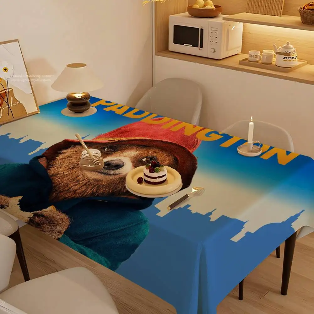 

Скатерти с рисунком Paddington Movie Bear P-Paddington, летние моющиеся прямоугольные крышки для пикника, вечеринки, домашний обеденный декор