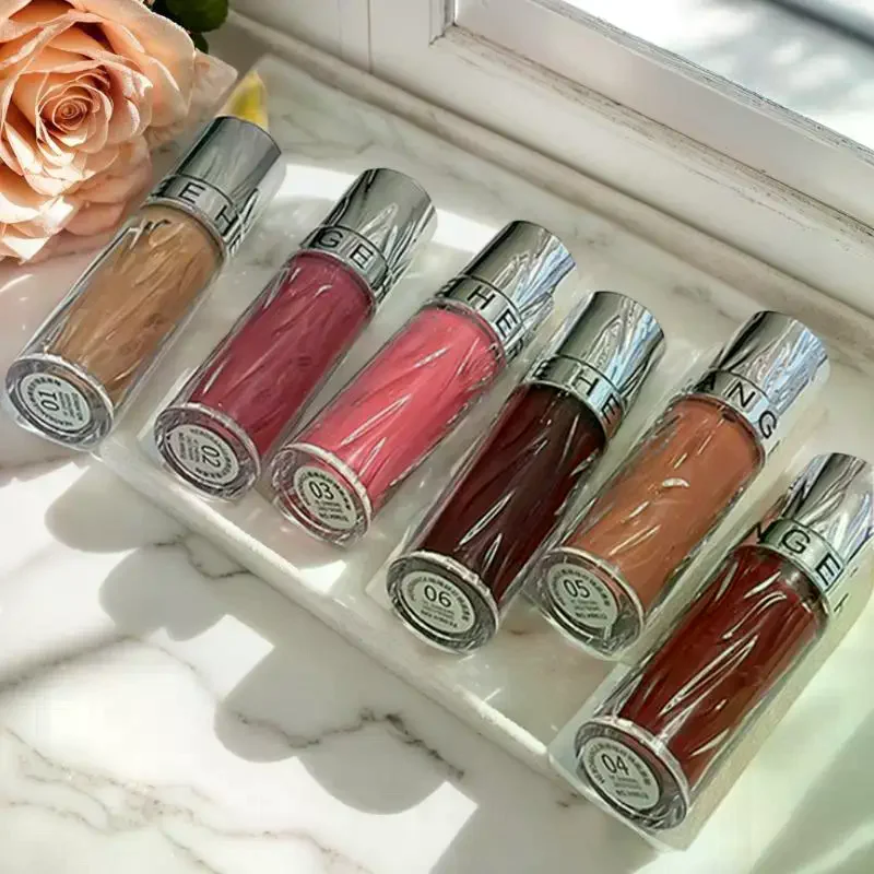 HERORANGE Water Glossy Lip Glaze, Nieblaknący, Nieklejący się, Nawilżający, Super Pigmentowany, Długotrwały, Prezent na Boże Narodzenie