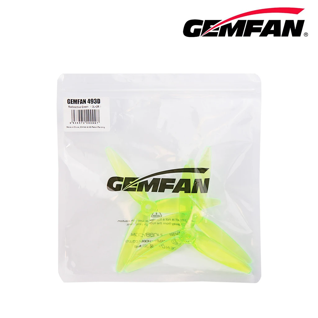 Gemfan 10 Paar (10CW + 10CCW) 353D 1,5 mm 3 Loch 3,5 Zoll 1404 4600KV/ 493D 4,9 Zoll 2207 2050KV Propeller für 3D Freestyle Drone – Detail 14