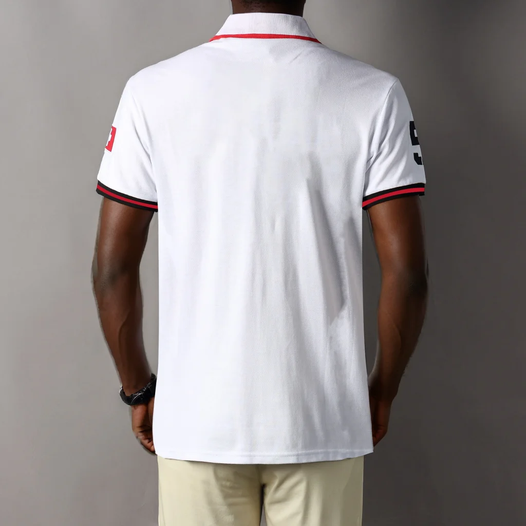 New Swiss Polo Shirts Men Short-Sleeved Polo Collars Fashionable Casual Sporty High-End Pure Cotton Micro Elastic Embroidery