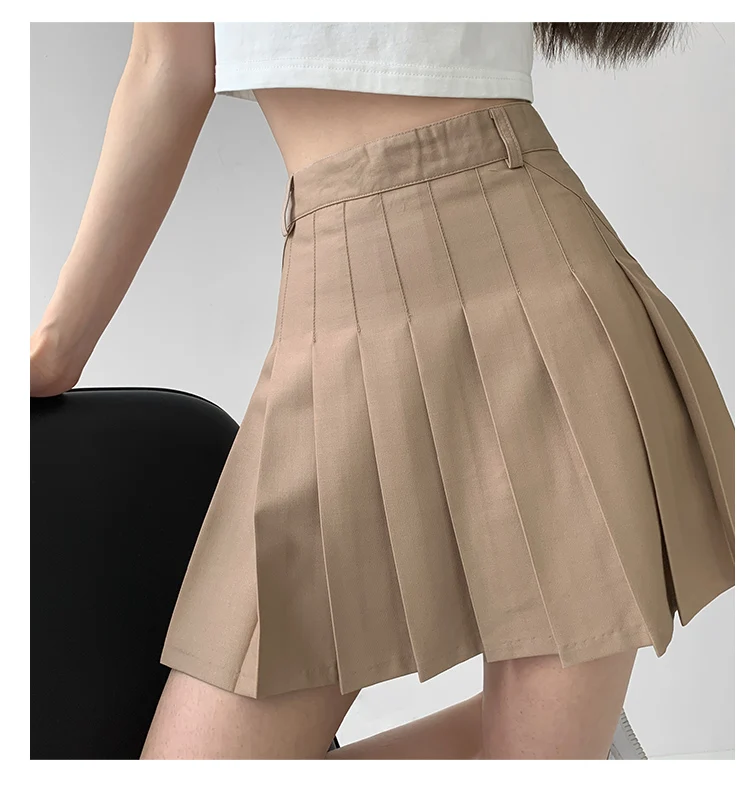 

Japanese Pleated Skirt Women's Summer Style Preppy Girl Anti-glare High Waist A-line Mini Skirt Sexy Tennis Skirt Streetwear