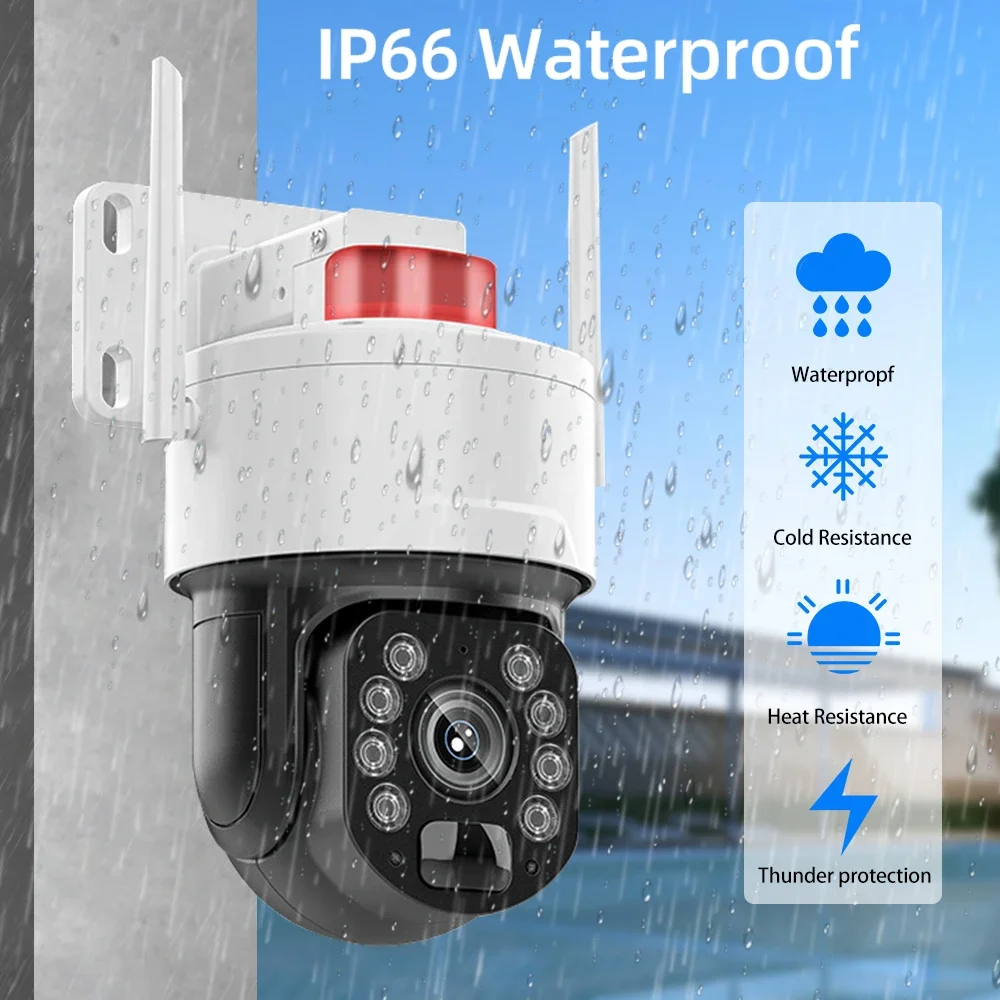 8MP PTZ WiFi Camera 50x Optical Zoom Wifi Outdoor Human AI Auto Tracking WiFi CCTV P2P Audio Surveillance CCTV Camera Tuya