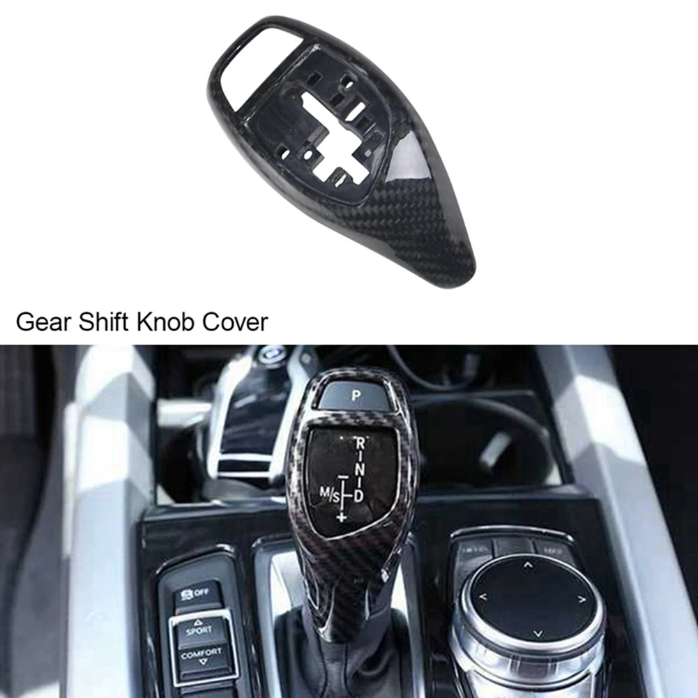 A65P-Car Interior Modification Carbon Fiber Trim Gear Shift Knob Cover For BMW F20 F21 F22 F23 F30 F34 Shift Lever Cover view 2