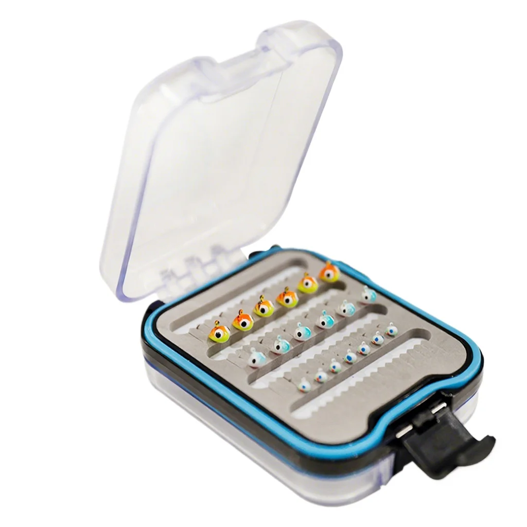 Waterproof Bantam Double Sided Fly Box with  Ice Jig Clamps, New Design Fly Fishing Tackle Container, Gift for Anglers