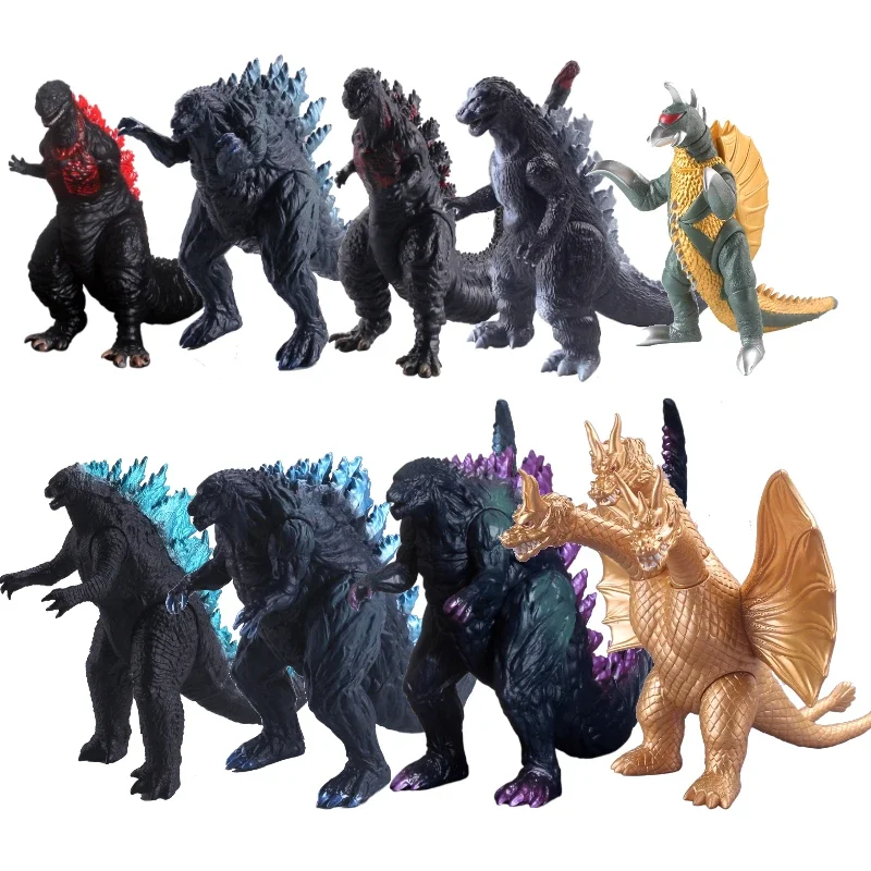 Anime Movie Godzilla Series Action Figure burning godzilla VS King of Monsters PVC soft rubber model Joint mobility Kid Toy Gift