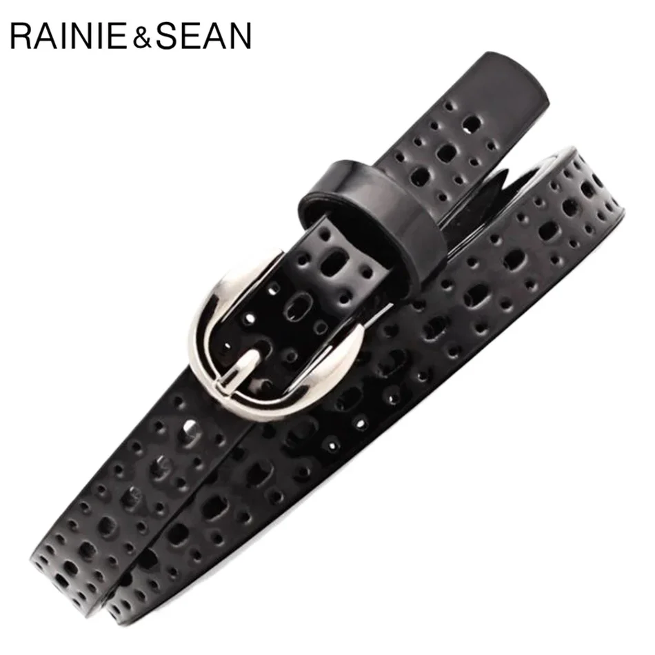 

Женский ремень из искусственной кожи с вырезами, королевский синий, повседневный, новый дизайн, тонкий, однотонный, для джинсов, синий, розовый