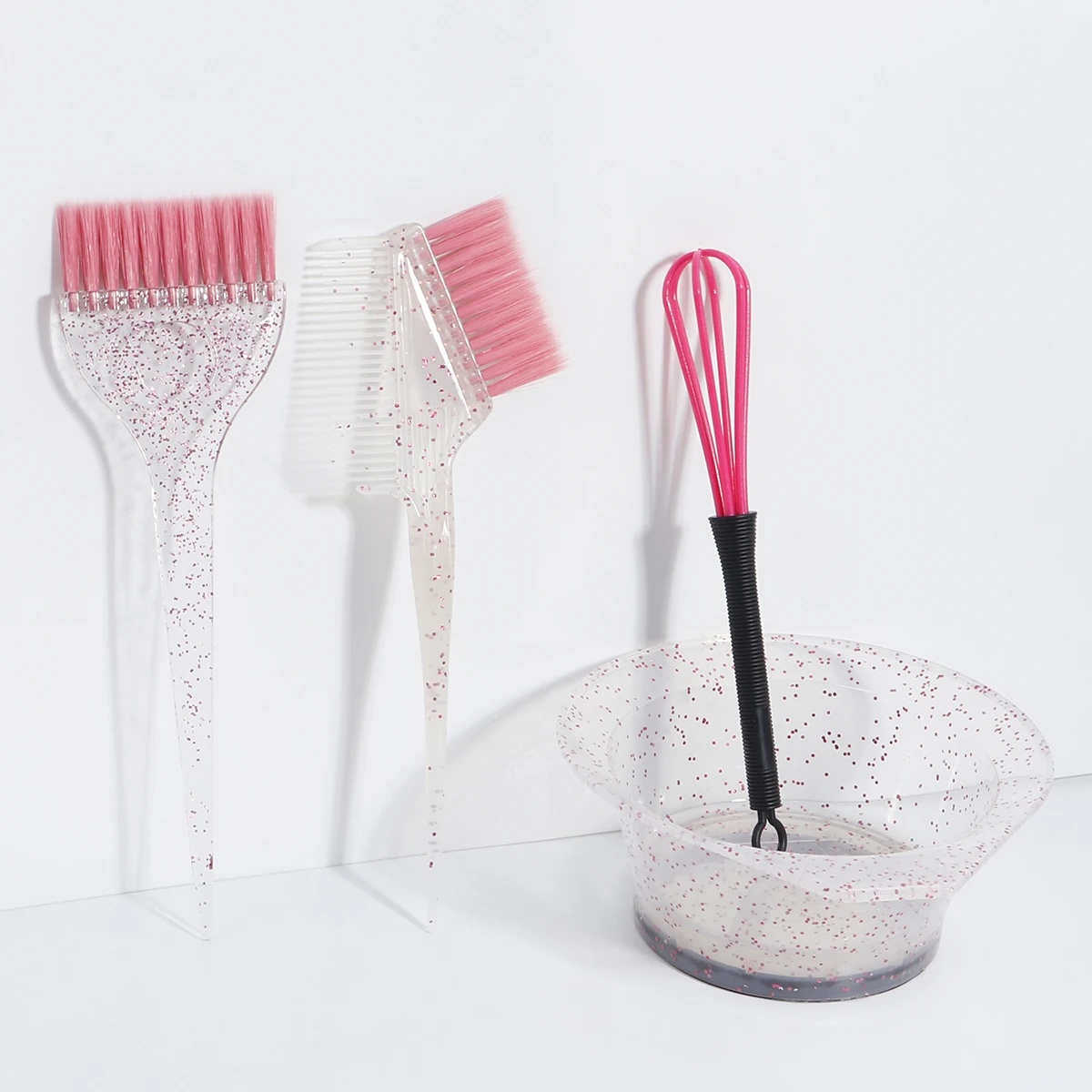Salon level hair dye brush bowl set, glitter hair dye set with comb brush and mixer, hair dye bowl, special for real hair wigs