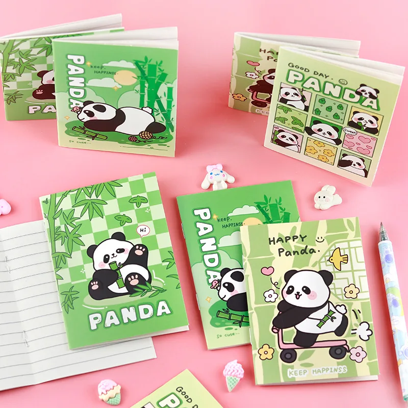 20pcs/lot Cartoon Panda Notebook Notepad Mini Note Book Diary Day Planner Kawaii Journal Stationery gift School Supplies