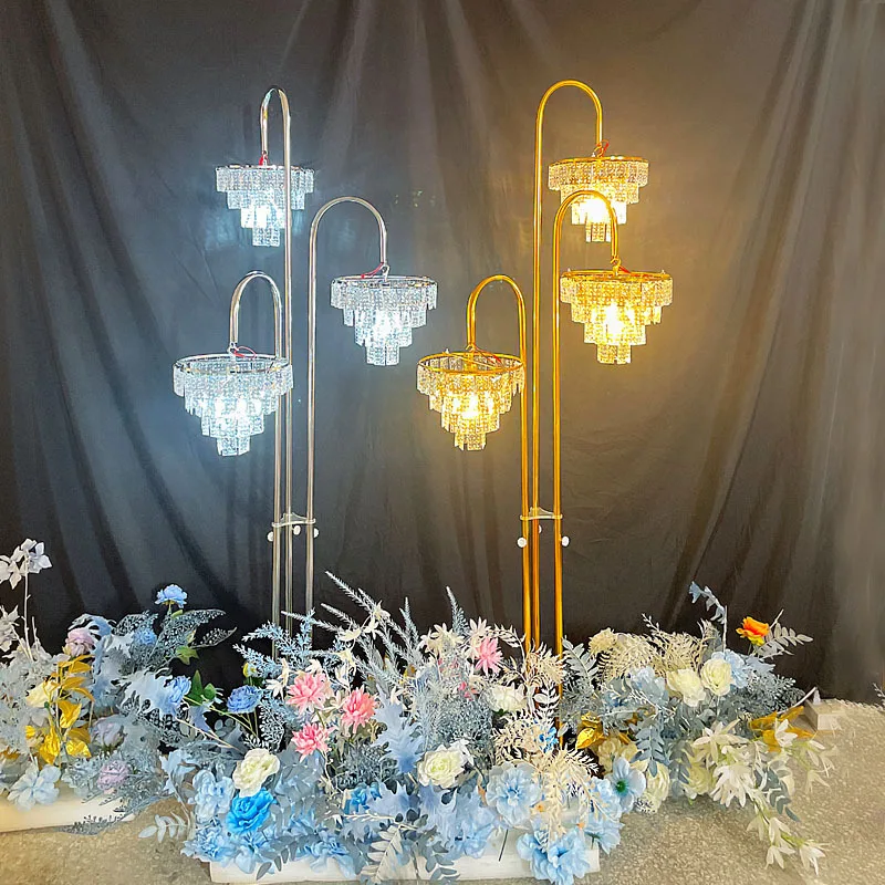 Falling Star Wedding PropsElectroplating Crystal Ice Bar Road Guide Decorative Lights Wedding Background Decorative Ornaments