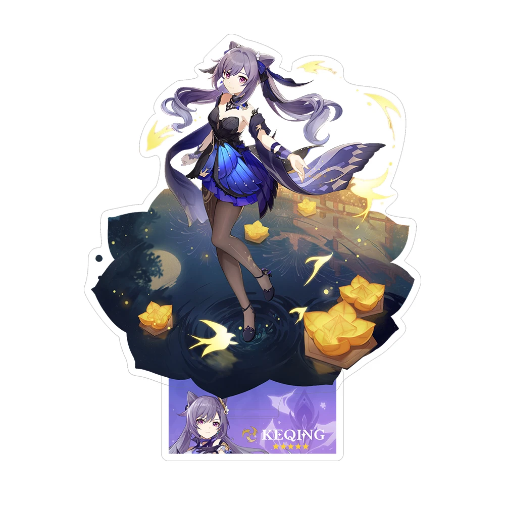 Odette Nicole Columbina Arlecchino Anime Genshin Impact Acryl-Modell Furina Mavuika Sammlerstück Desktop-Dekoration Schlüsselanhänger Geschenk