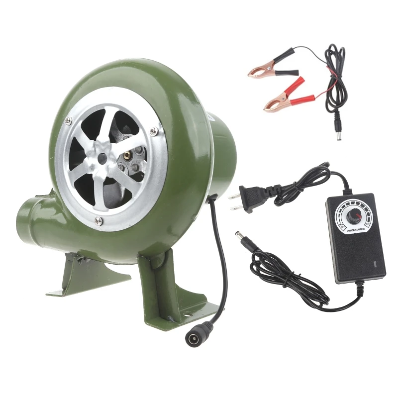 

AC100-240V Electric Blower Fan Speed Adapter 30/40/60/80W BBQ Fan Mini Blacksmith Forges Blower with Power Clip DropShipping