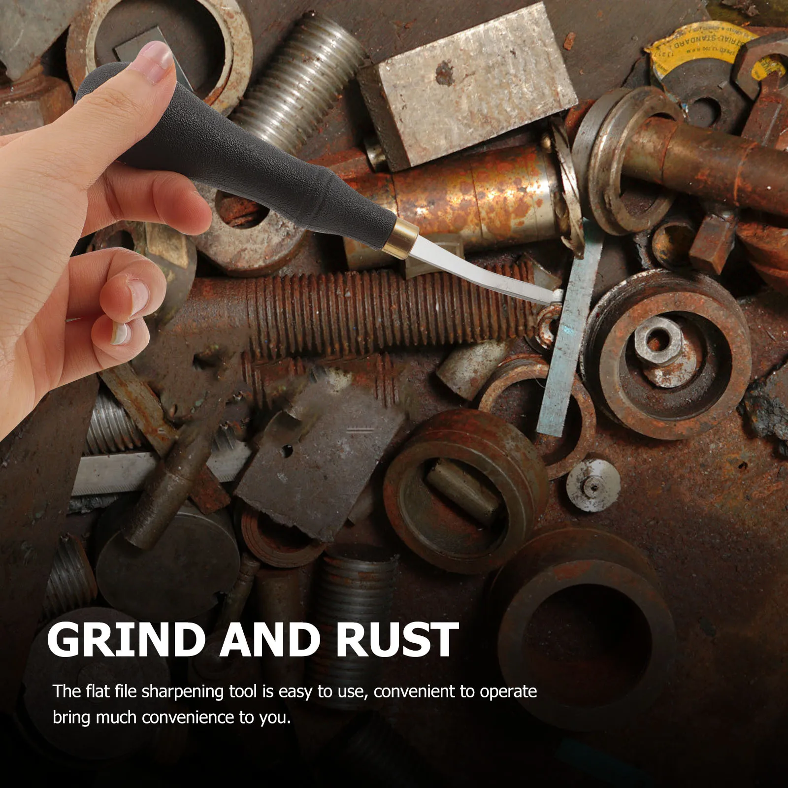 

Stainless Steel Flat Sharpening File Hand File Flat Handle Grinding Polishing Tool Professional Leveler Grinding