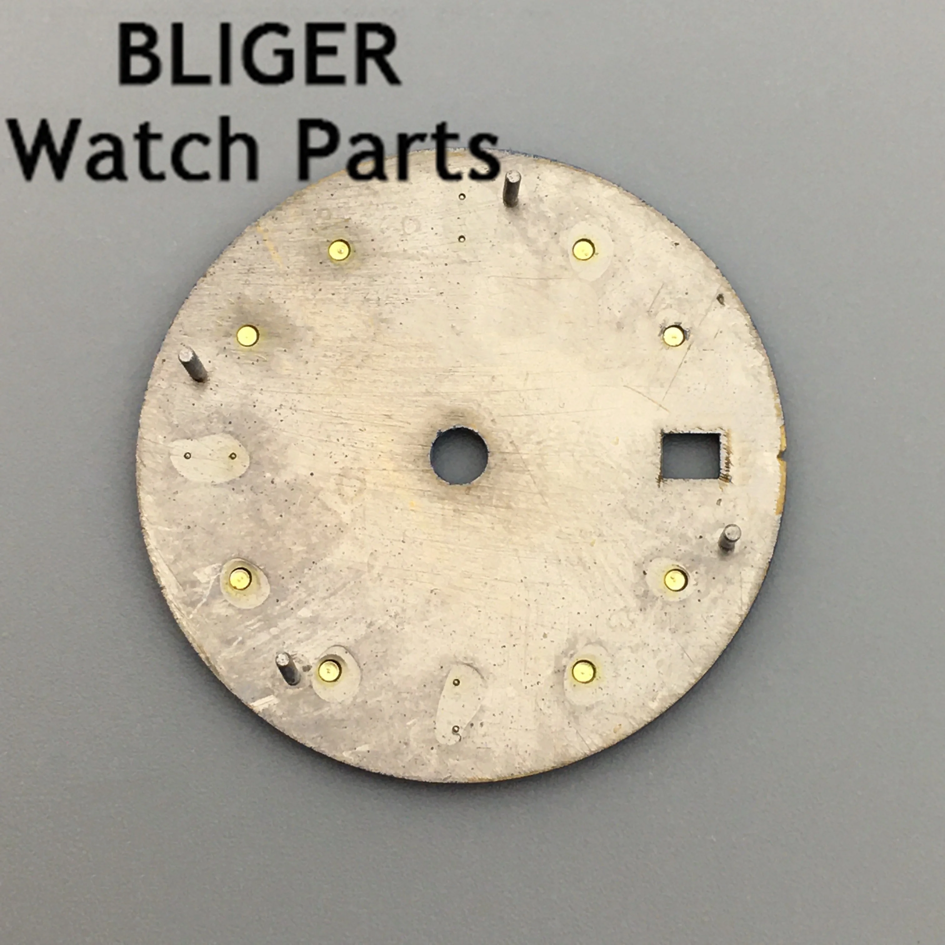 BLIGER-esfera de reloj de 28,5mm, accesorio de color negro, verde y azul, ajuste luminoso verde, movimiento Mingzhu DG2813 3804