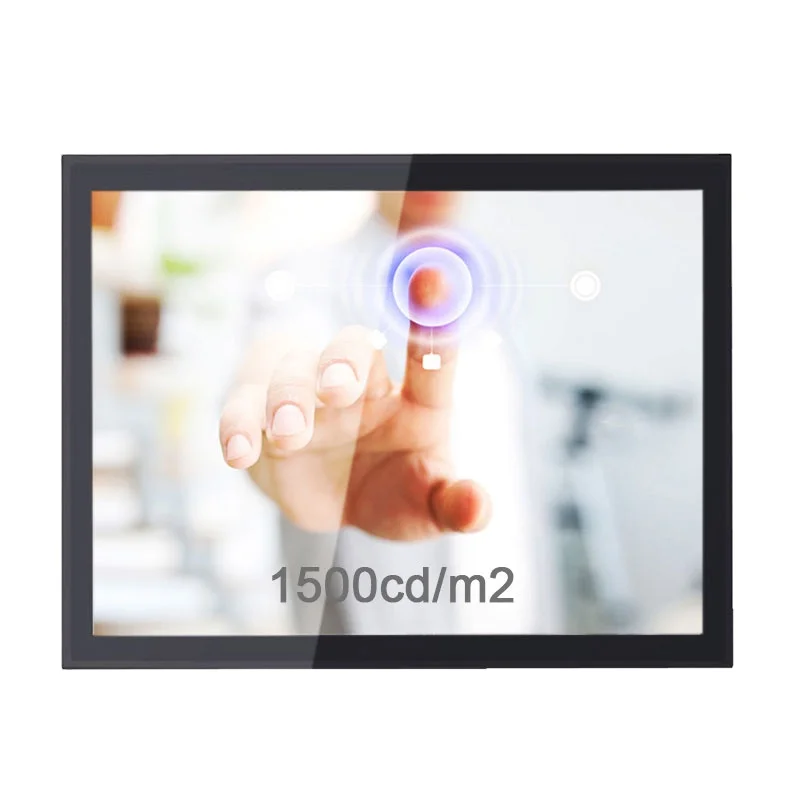 

1000 nits to 1500 nits touch screen 8" high brightness display front ip65 touchscreen monitor sdi