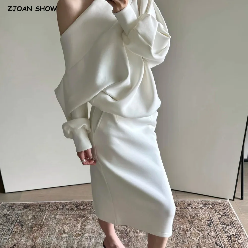 

Осень 2021, Y2K, юбка-карандаш с разрезом сзади, винтажная женская юбка-миди на молнии с низкой талией, белая, серая