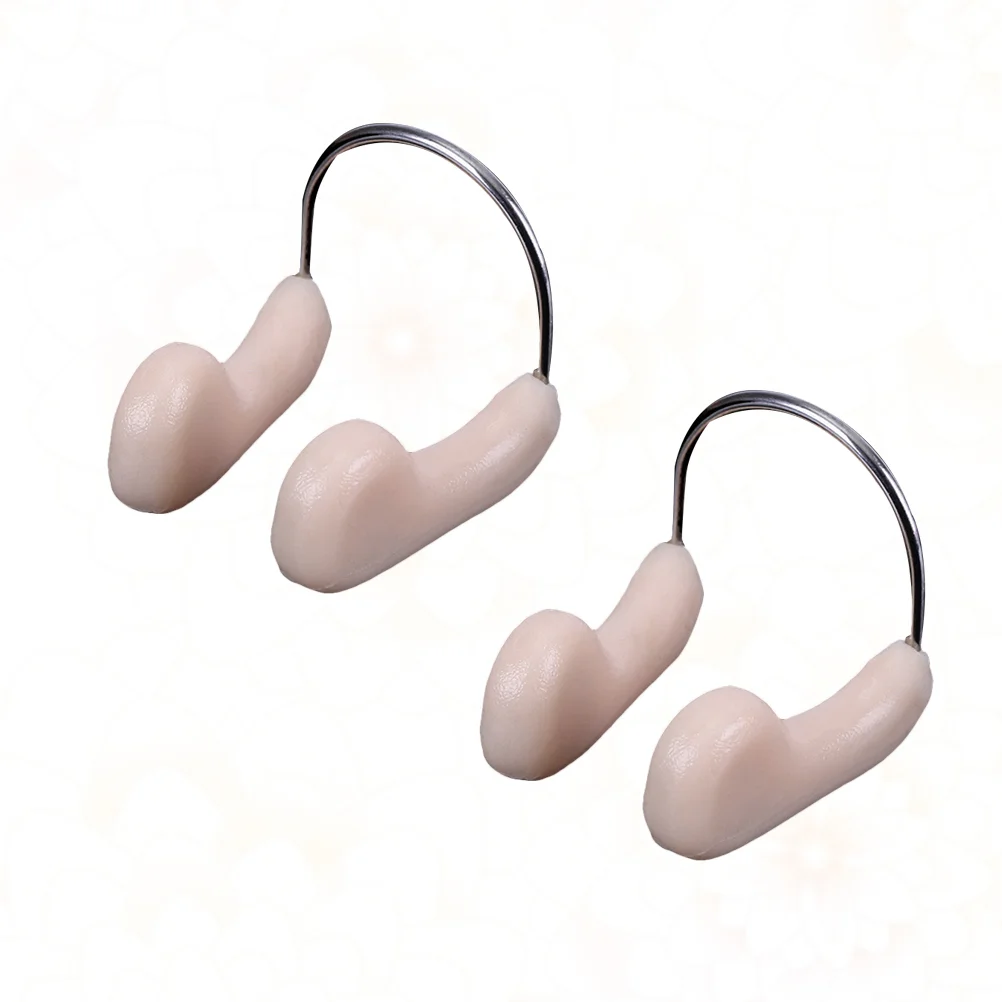 

2Pcs Swimming Nose Clip Anti-choking Professional Swimming Nose Clip Underwater Nose Protection (Fleshcolor)