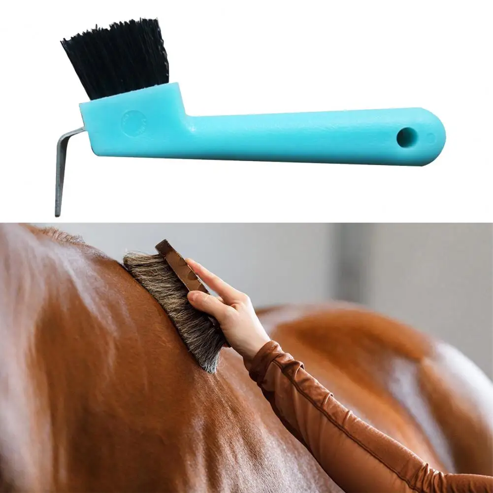 Helpcomparator-Brosse de soin pour cheval, outil de gIslande compact, anti-casse, fer à cheval, facile à utiliser