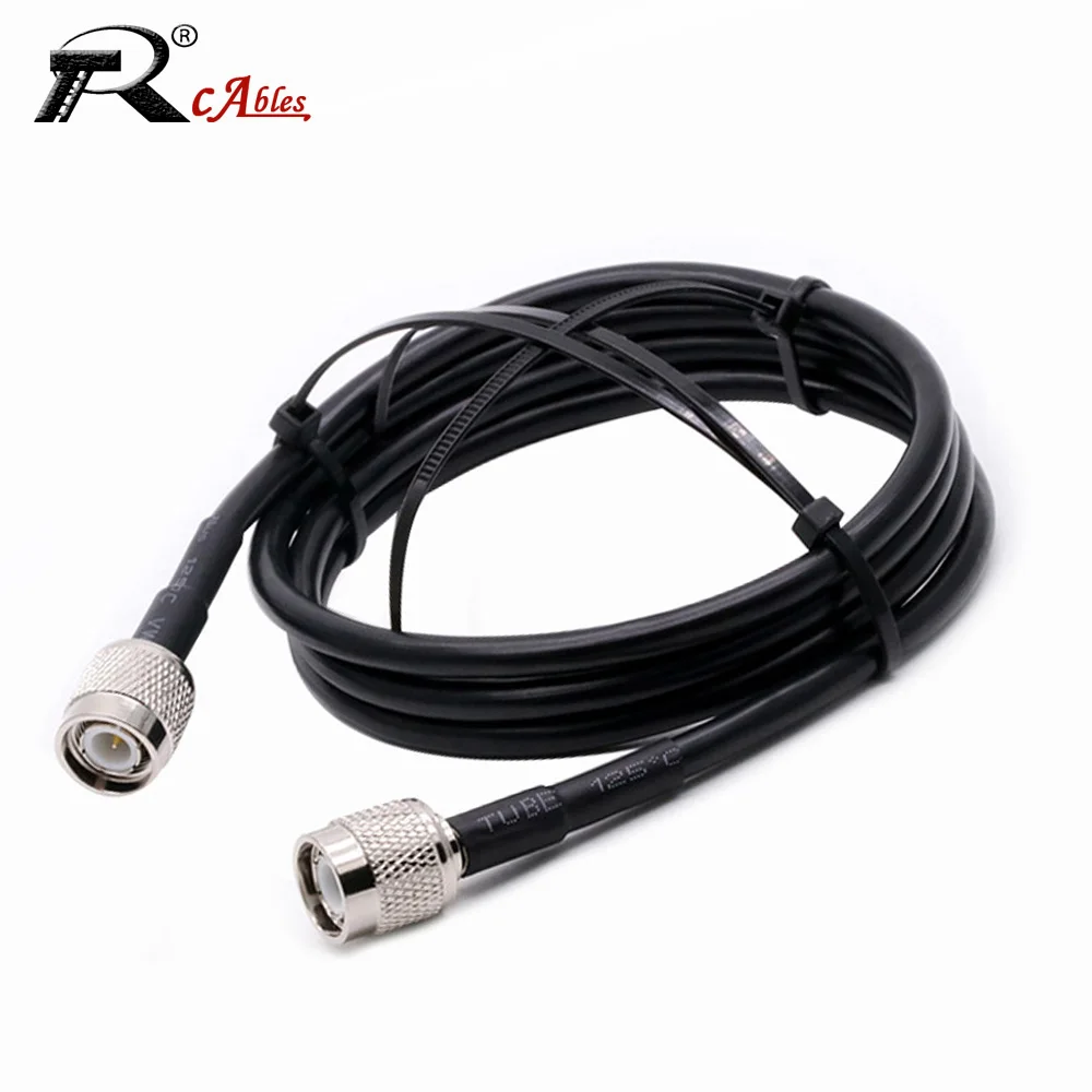 RG58 Cable Waterproof TNC Female Nut Bulkhead to TNC Male Plug Connector RF Coaxial Extension 50 Ohm Pigtail Jumper Adapter