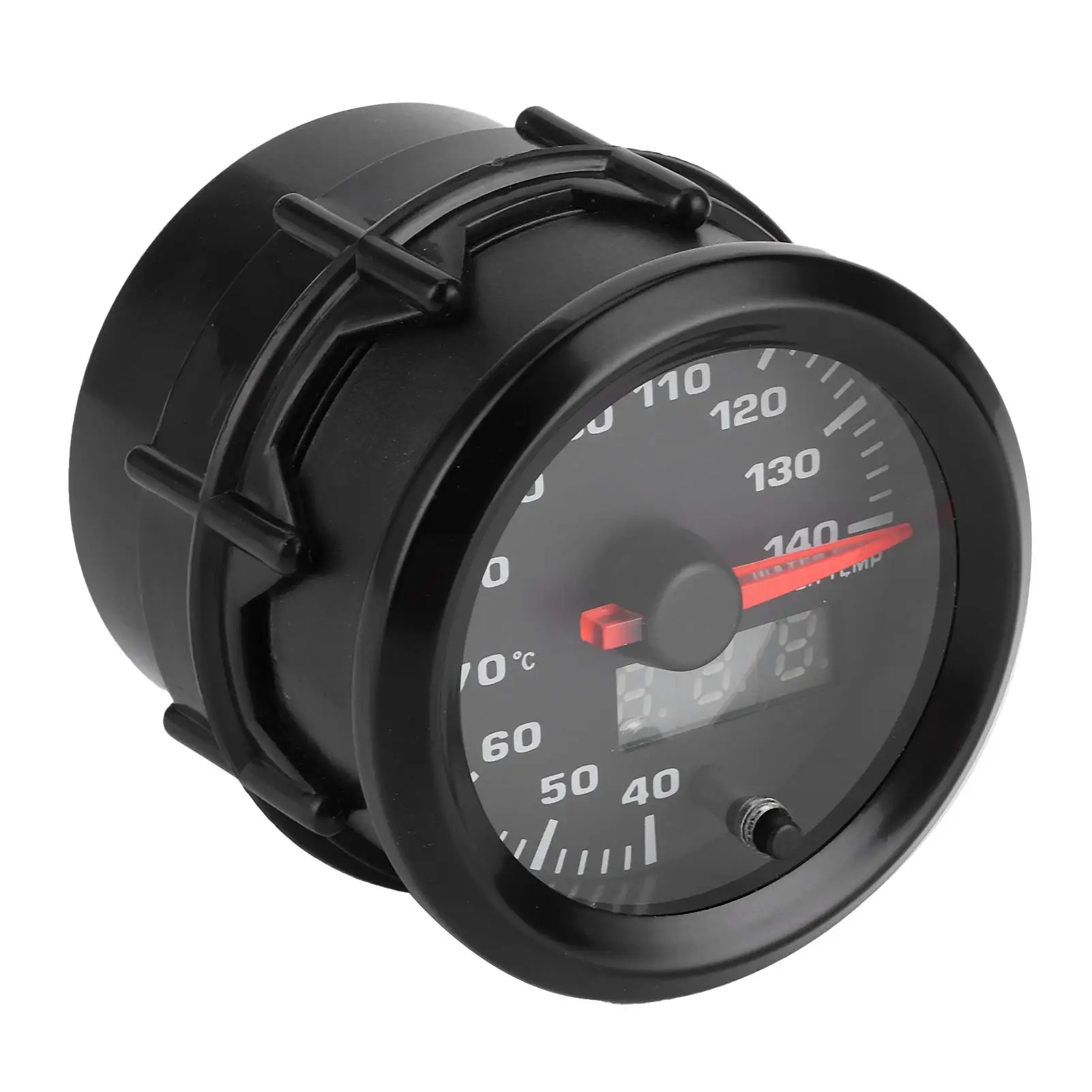 2in Water Temperature Gauge 40-140℃ Pointer 7 Colors LED Display Universal for 12v Cars