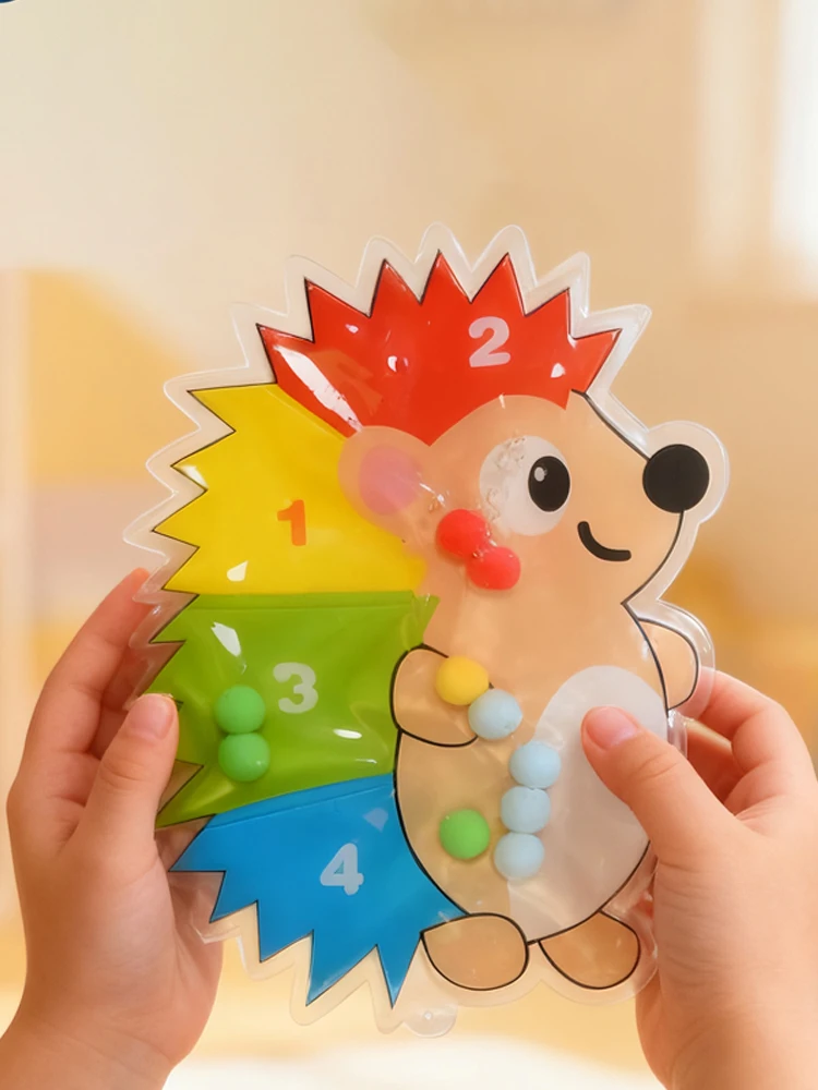 Jouet sensoriel Montessori de tri de couleurs avec perles labyrinthe, sac d'eau souple, pour adolescents et adultes, décompression, soulagement du stress, motricité fine et divertissement