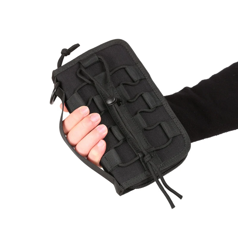 Cartera táctica MOLLE EDC con cremallera y organizador de tarjetas