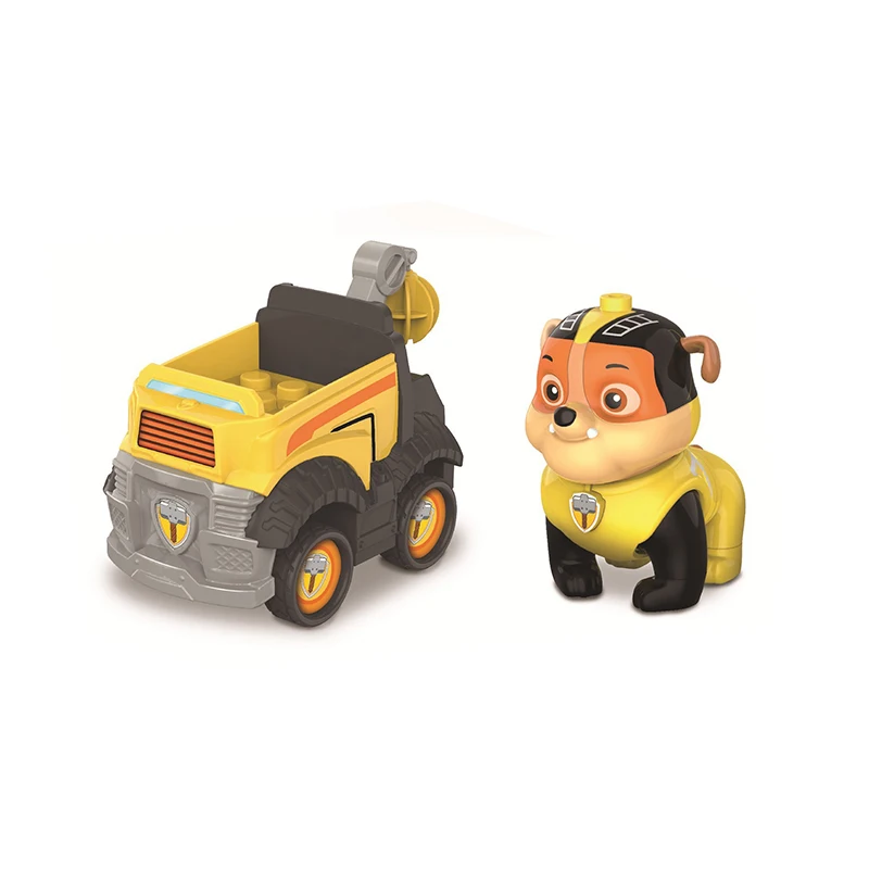 Patrulla canina, coche de retorno de gran potencia, MARSHALL RYDER RUBBLE CHASE SKYE, bloques de construcción de rescate, juguete para niños, regalo de Navidad