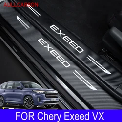 For Chery Exeed VX 2024 2023 2022 Car Door Sill Pedal Board Cover Trim Carbon Fiber Rear Bumper Trunk Sticker Auto Accessories