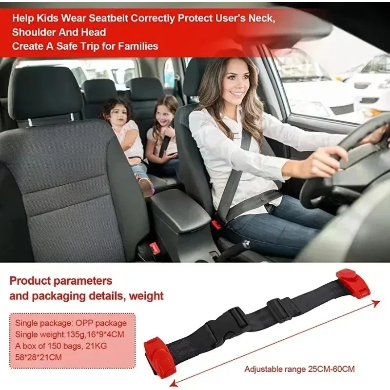 Child Car Seat Belt Adjuster Anti-Choke Anti-Pinch Harness Fix Buckle Kids Baby Safety Car Seat Strap Limiter Chest Clip