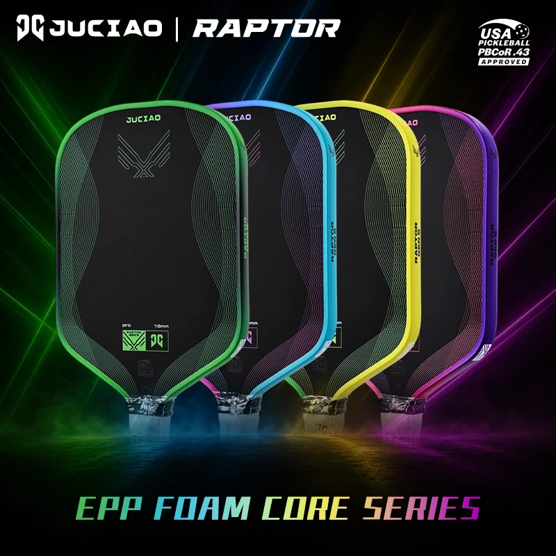 JUCIAO RAPTOR USAPA-zertifiziertes Paddel mit EPP-Kern – Ultraleichte Manövrierfähigkeit, Kraft und turniertaugliche Haltbarkeit.