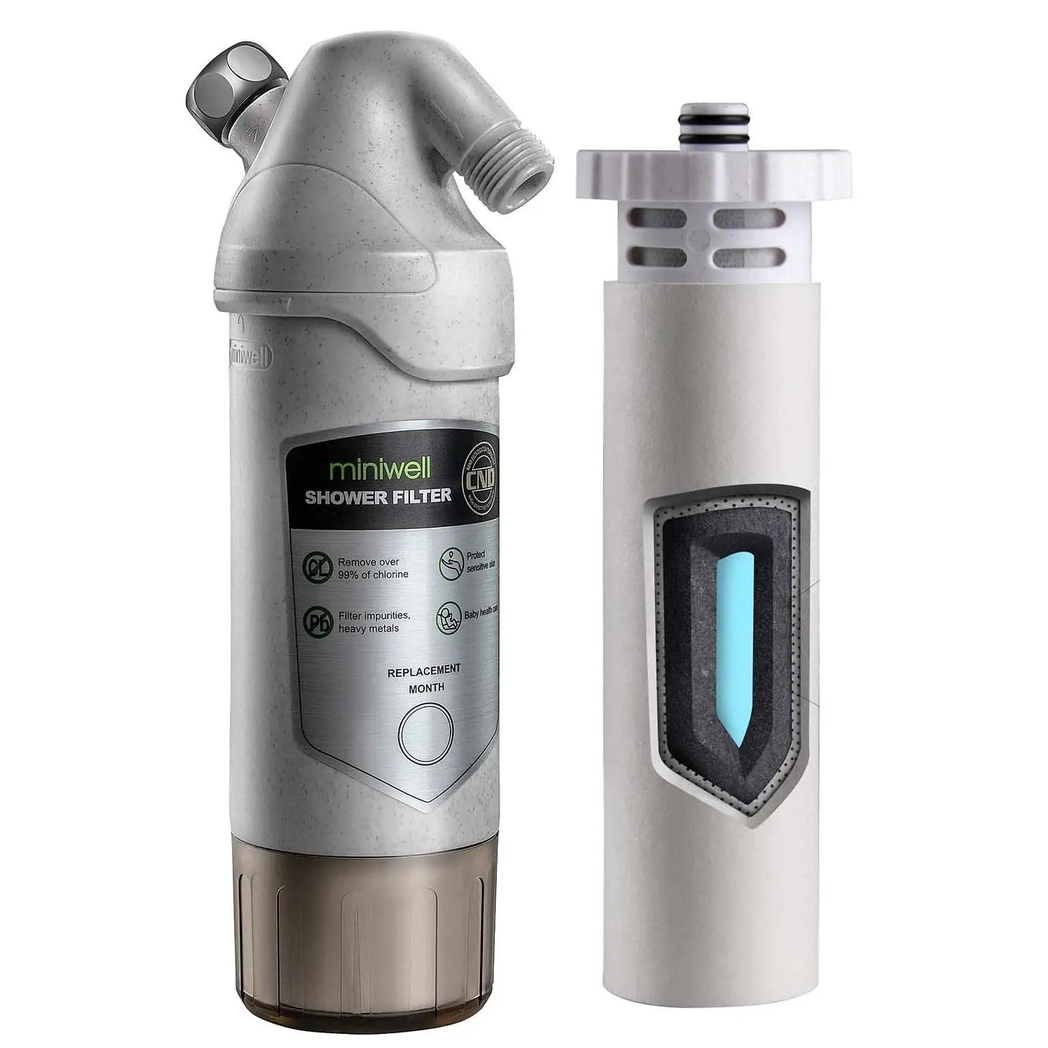 L720-Plus Shower Filter System - Removes Chlorine, Heavy Metals, Sediments for Skin & Hair Health