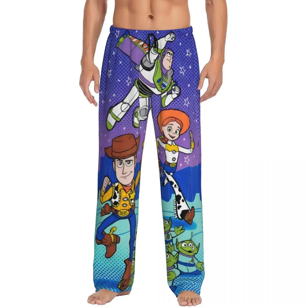 

Custom Toy Stroy Pajama Pants Men Animated Adventure Comedy Film Lounge Sleep Drawstring Sleepwear Bottoms with Pockets