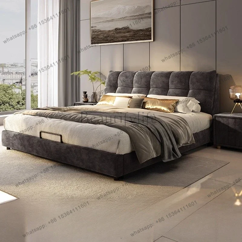 

Каркасы кроватей King Size и двуспальные кровати с изголовьем, мебель для дома в скандинавском стиле