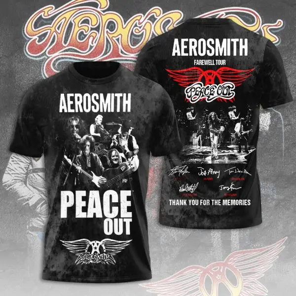 New Popular Metal Band Aerosmith 3D Print Men's T shirts Fashion Hip-hop O-Neck Short Sleeve T-shirt Oversized Unisex Streetwear