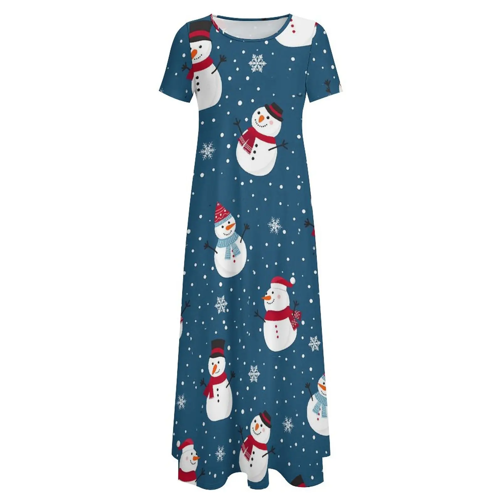 Robe longue de style bohème pour femmes, robe de rue, robe maxi moderne, cadeau d'urgence, hiver, Yammas, bonhomme de neige