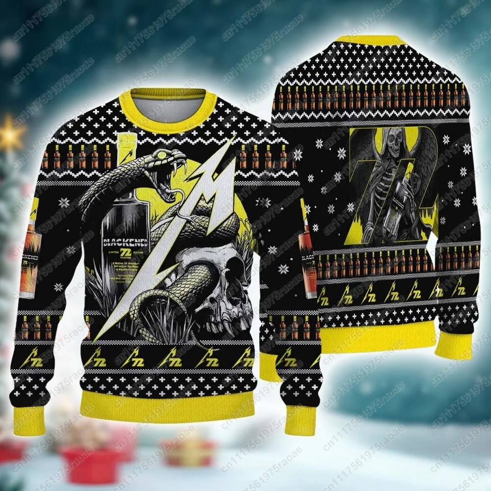 26 Metallica 72 Seasons Greetings 3D Christmas Style Ugly Sweater Adult Round-neck Sweatshirt Family Matching Clothing
