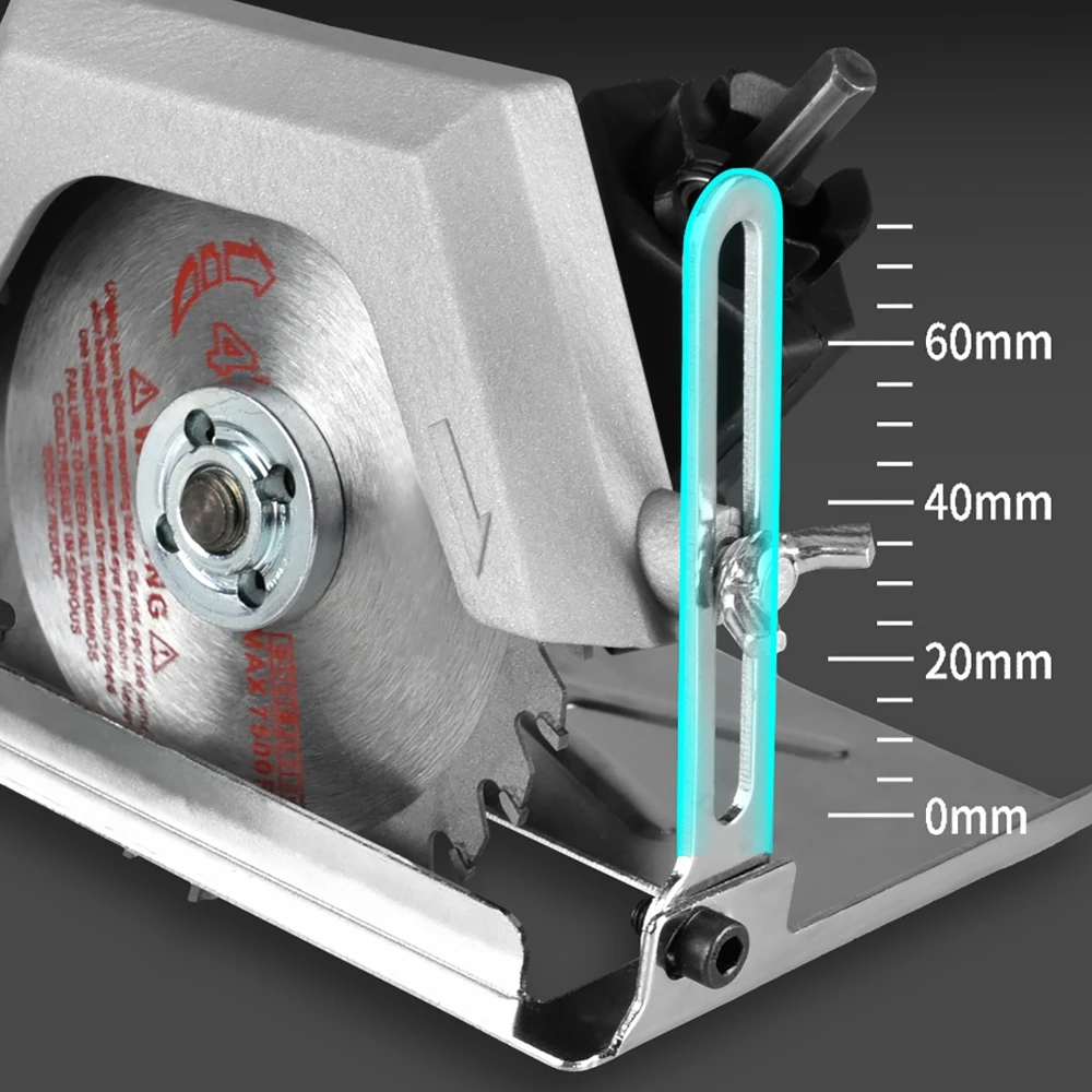 Imagem -05 - Broca Elétrica para Serras Circulares Elétricas Ângulo Moedor Conversão Modificado Adaptador de Fixação com 075 mm Corte Profundidade Escala Régua