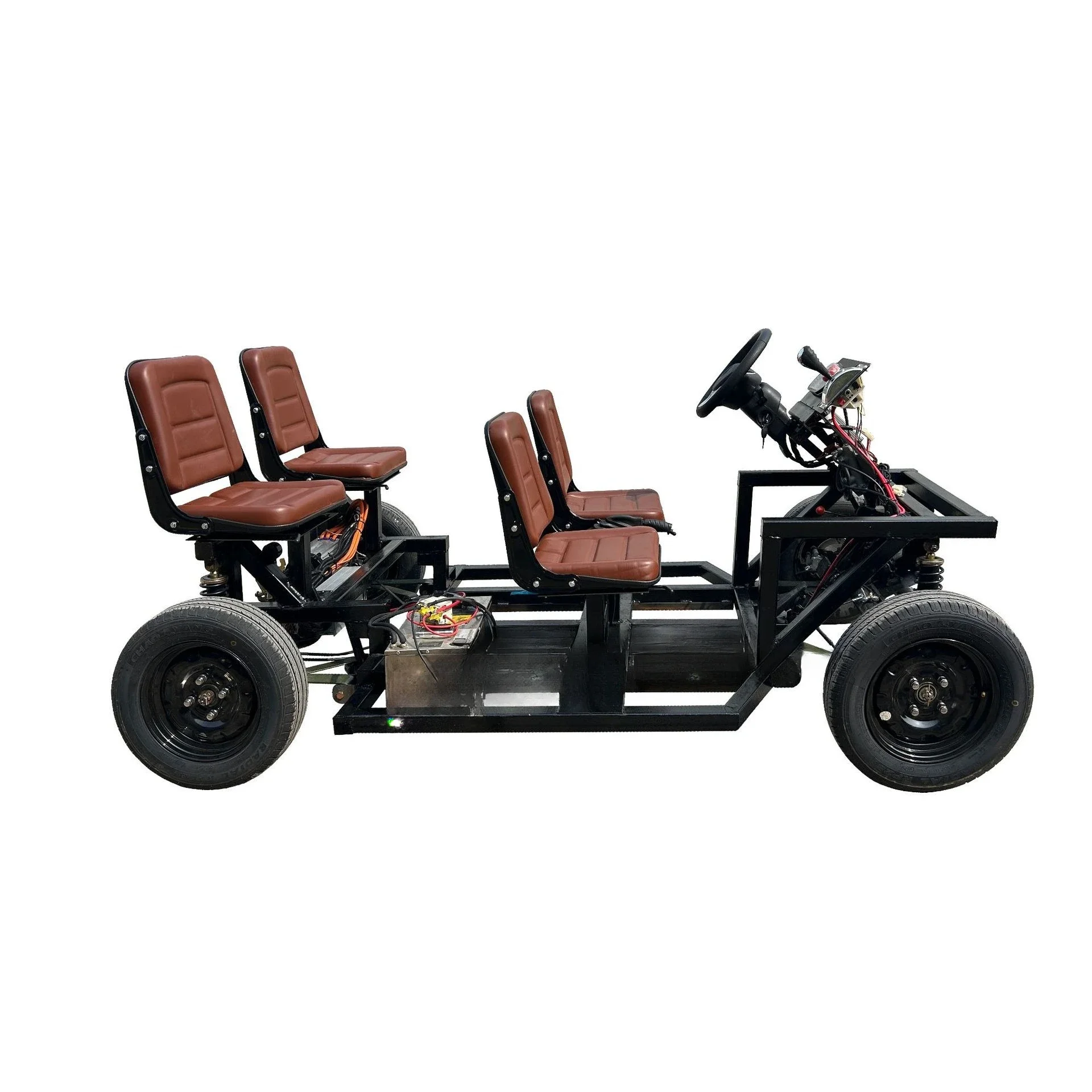 Electric four-wheeled trolley float chassis four-wheeled flat trolley accessories chassis assembly remote control car high power