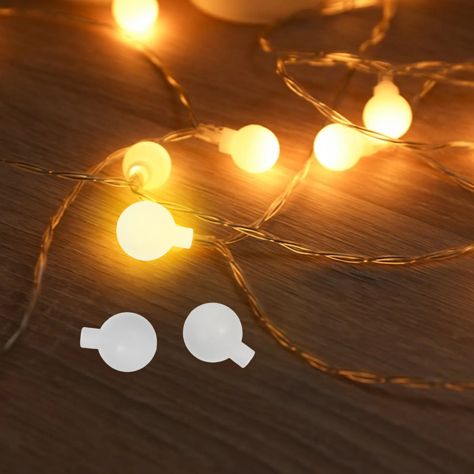 

100 шт. круглых декоративных матовых плафонов-шаров для светодиодных гирлянд 5 мм, мини-абажуры для внутреннего и наружного использования, для свадеб