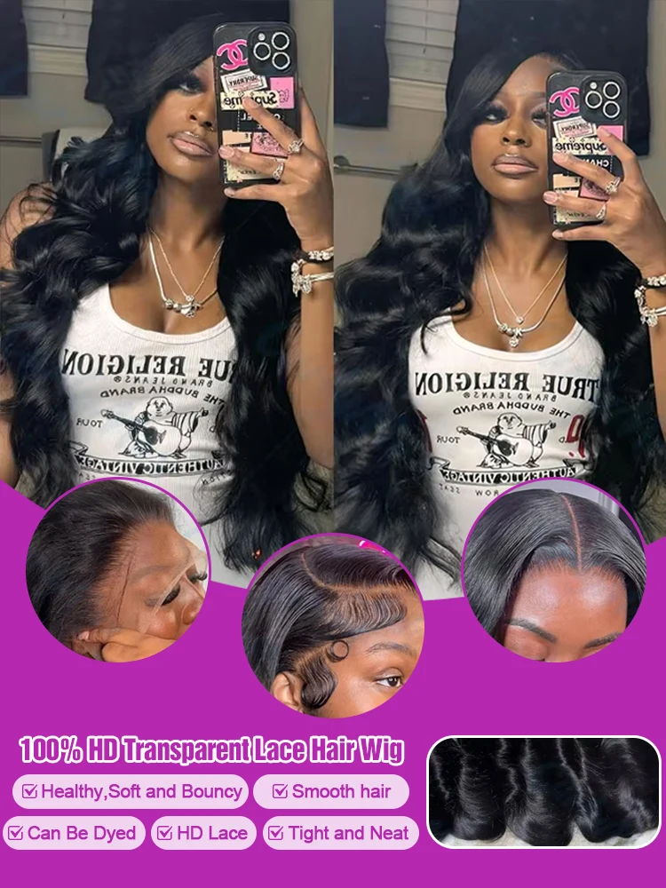 Transparent 13x4 13x6 HD Lace  - Glueless Wear And Go Human Hair Wig ulasan dan harga