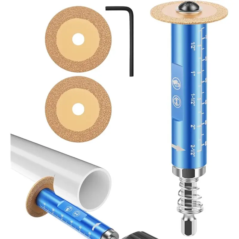 

Труборез M12K, глубина реза 1,34 дюйма (1/4–2-1/2 дюйма), шестигранный хвостовик, инструмент для сантехнических работ по ПВХ, для дрели и ударного шуруповерта