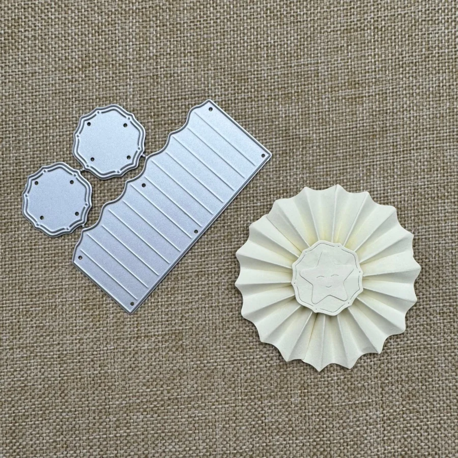 Rosette mit Zierrand, Metall-Stanzformen, Sammelalbum, Papier, Basteln, Messerform, Schablonen, Fotoalben