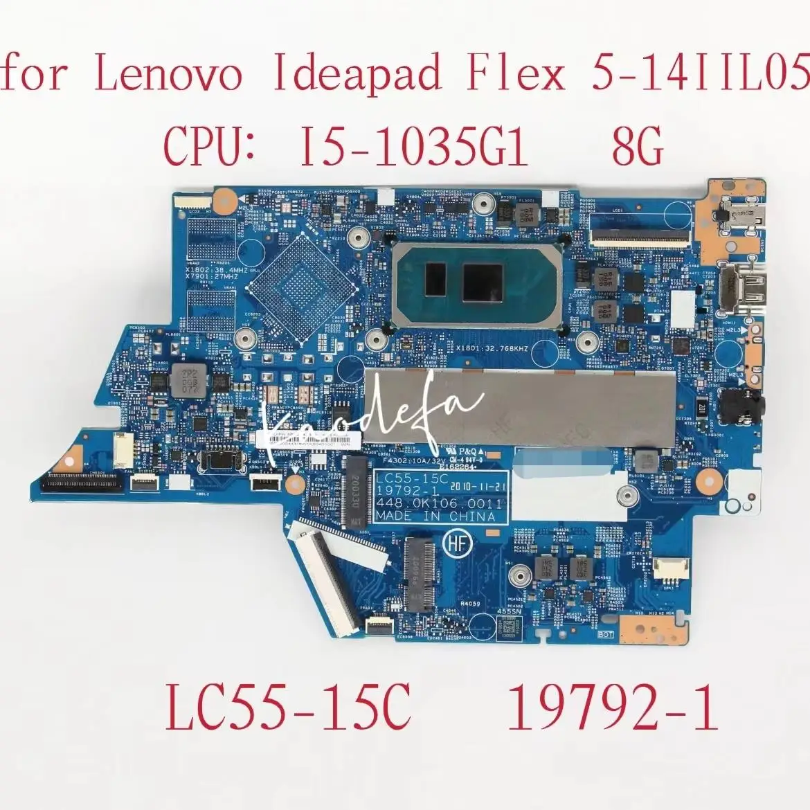 

19792-1 Mainboard For Lenovo Ideapad Flex 5-14IIL05 Laptop Motherboard CPU:I5-1035G1 8G FRU:5B20S44318 5B21B26521 100% Test OK